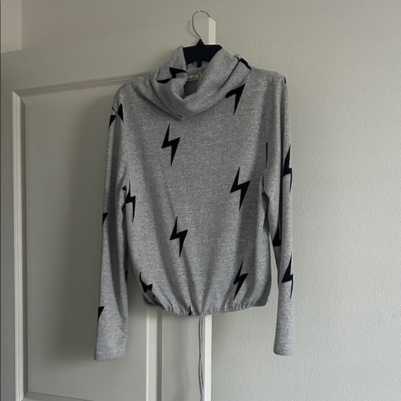 Gray Lightning Bolt Sweater - Picture 1 of 6